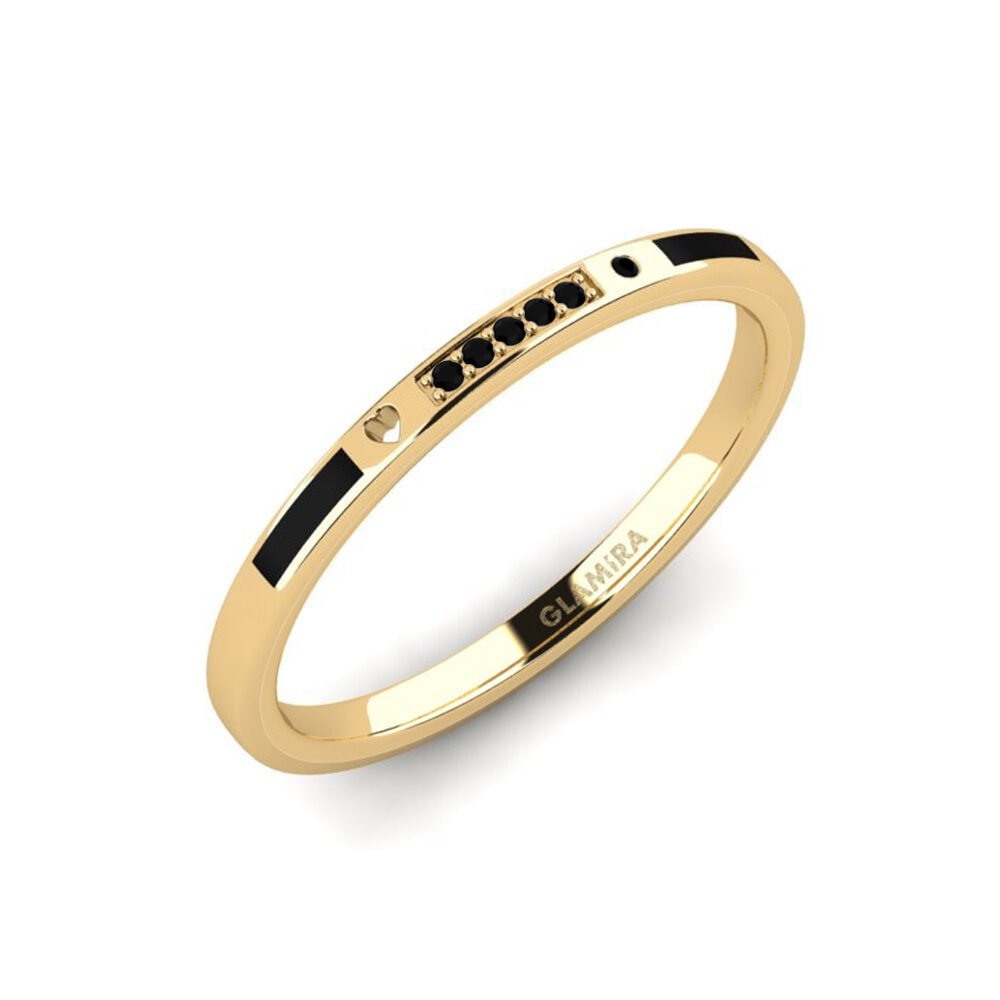 9ct Yellow Gold Black Diamond Men's Ring Briblk