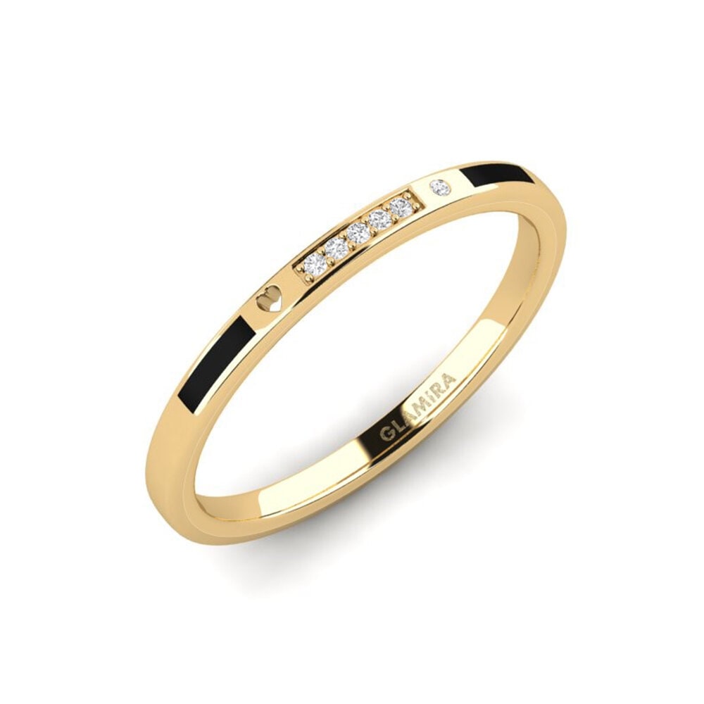 14ct Yellow Gold White sapphire Men's Ring Briblk
