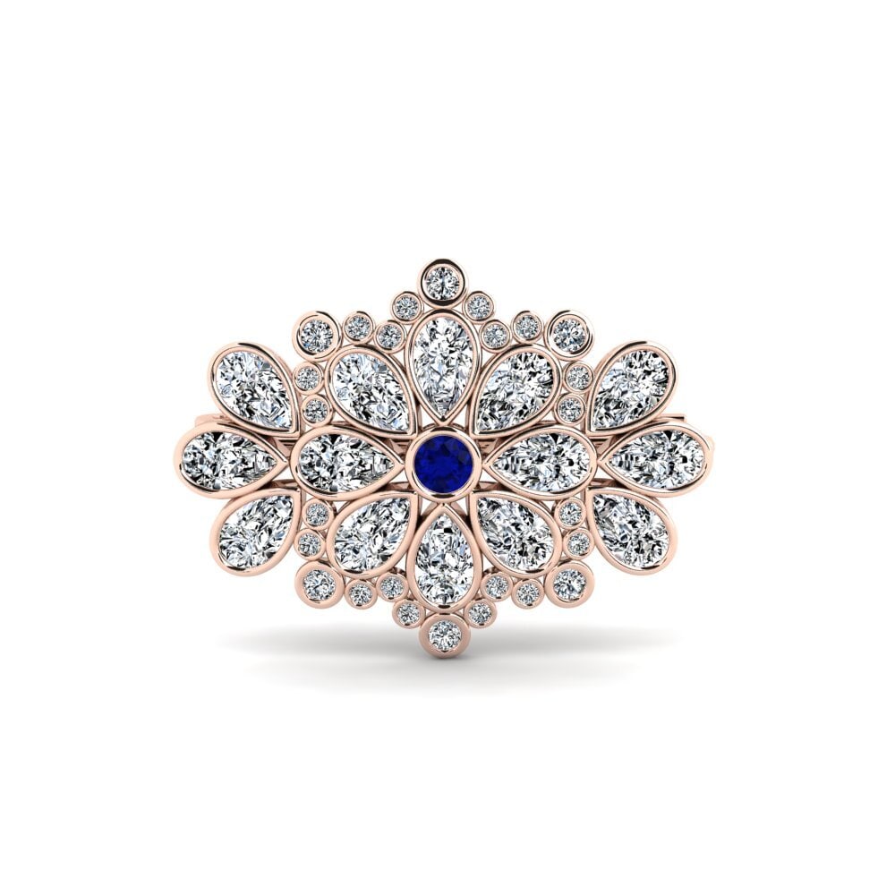 14k Oro Rosa Zafiro Broche Coricide