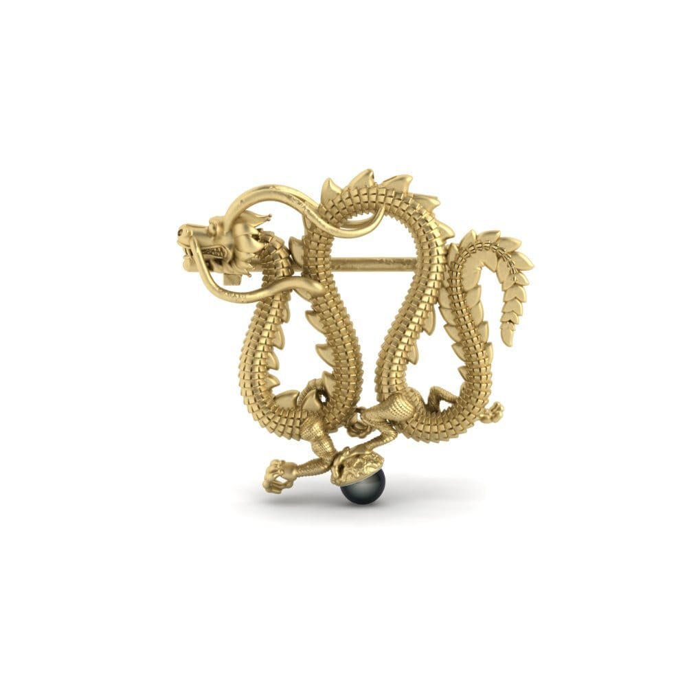 Gelbgold 750 Brosche Percival