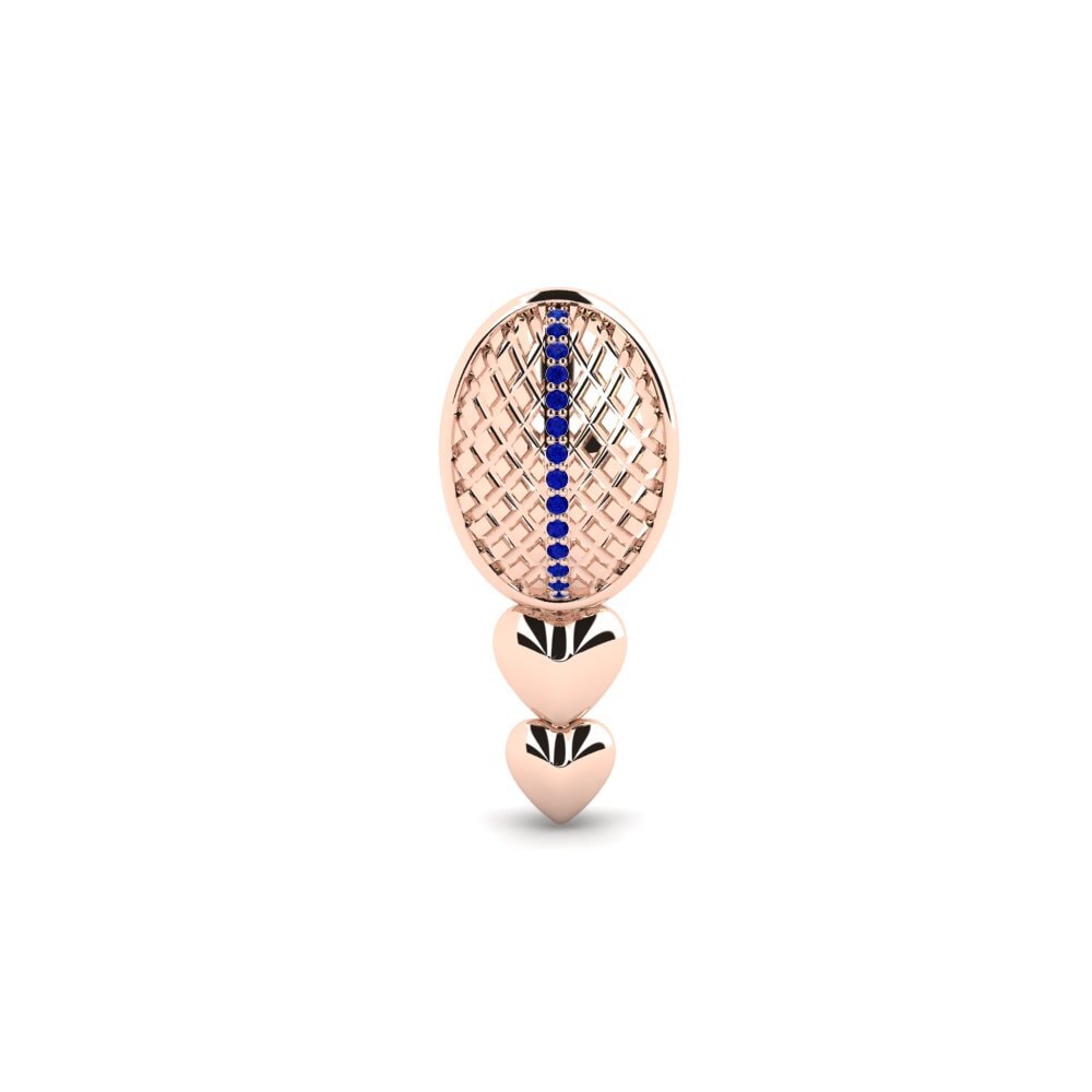 14k Oro Rosa Zafiro Broche Sidicta