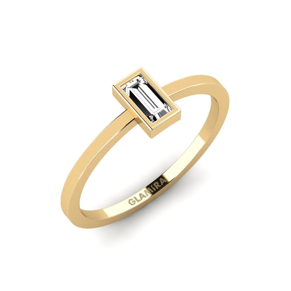 18k Oro Amarillo Moissanita Anillo de compromiso Kraljevo