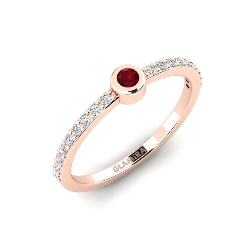 14ct Rose Gold Ruby Engagement Ring Vranje
