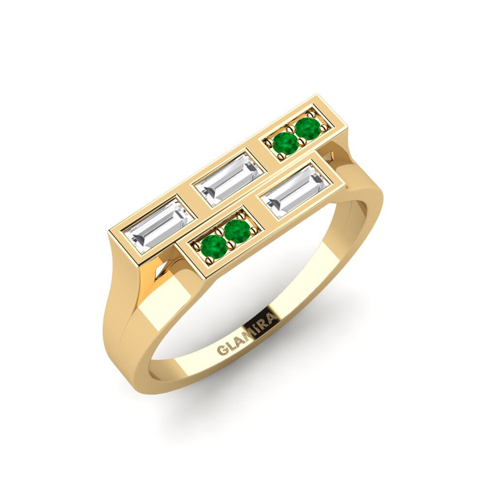 9k Yellow Gold Emerald Ring Inchicronan