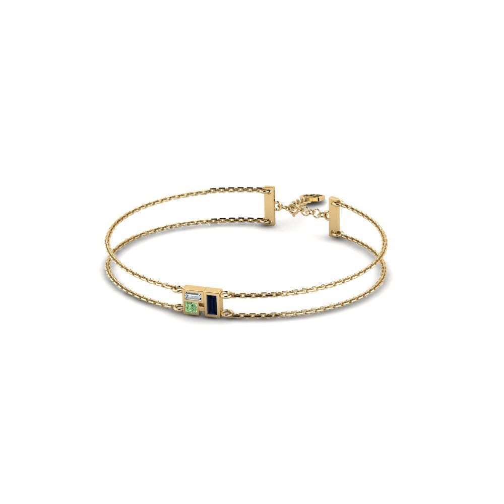 Princess Green Diamond Women's Bracelet Karibib