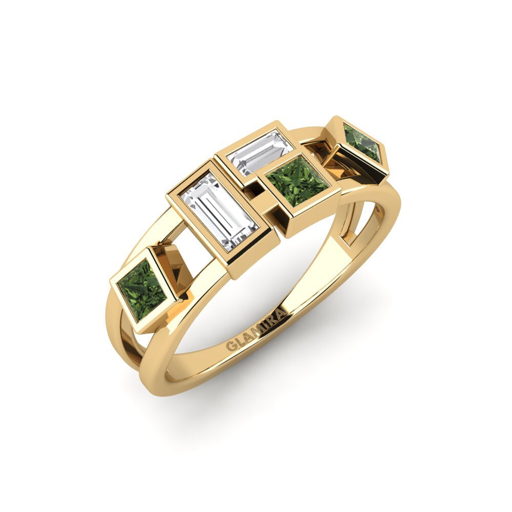 9k Yellow Gold Green Sapphire Ring Mzimba