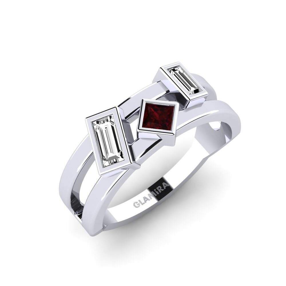 950 Platinum Garnet Ring Rehoboth