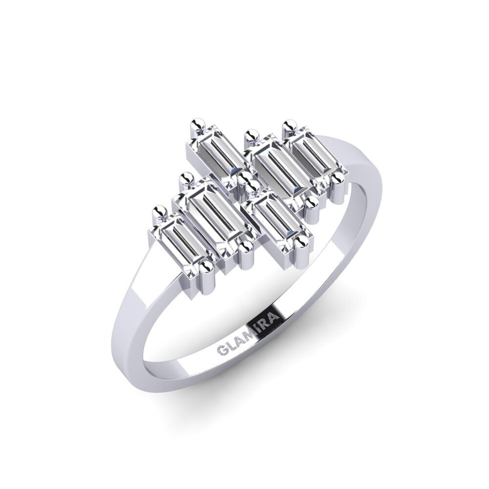 Vàng Trắng 18K Kim Cương Nhẫn Reliant