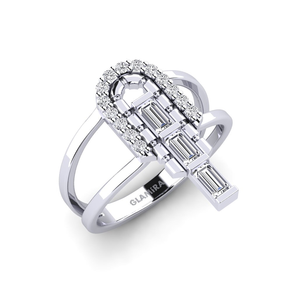 Vàng Trắng 18K Kim Cương Nhẫn Stratos
