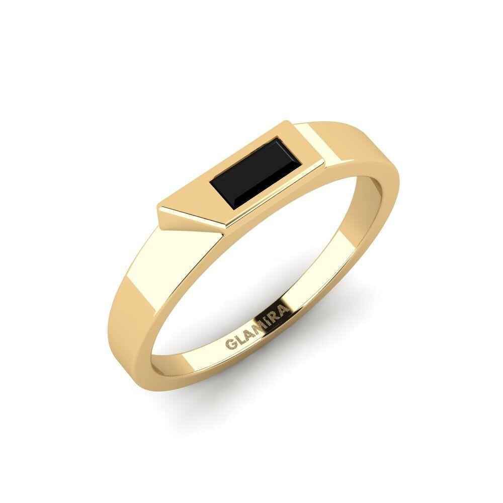 Vàng 18K black-onyx Nhẫn đính hôn Fluentem