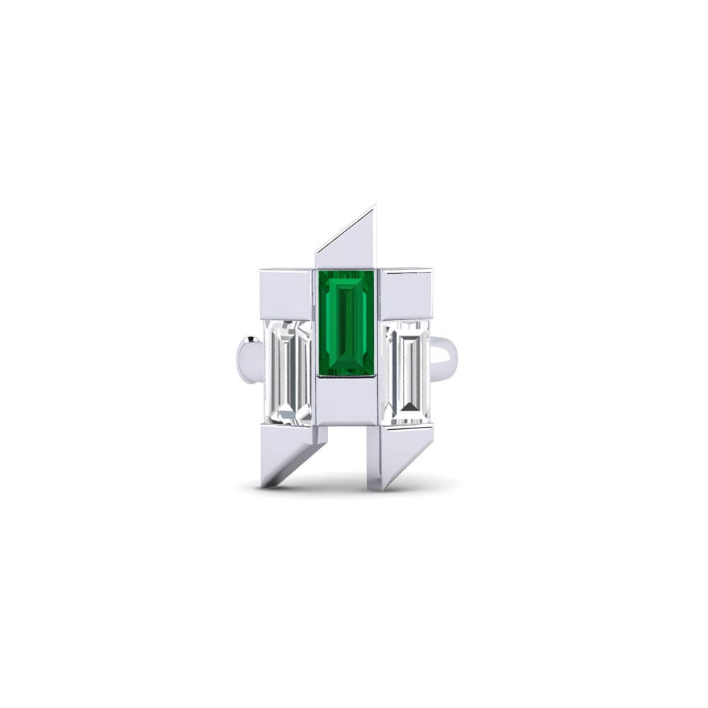 Circonita Verde Pendiente de mujer Futurista - B