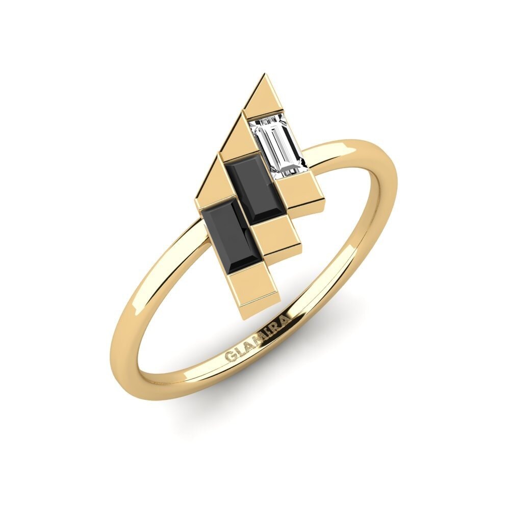 Vàng 18K black-onyx Nhẫn Futuriste