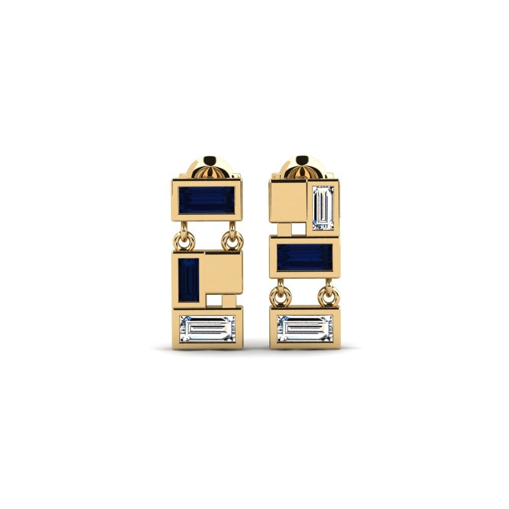 14ct Yellow Gold Women's Earring Rairok