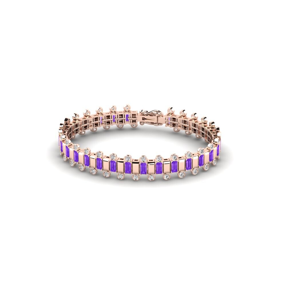 14k Rose Gold Amethyst SYLVIE Bracelet Lyrical