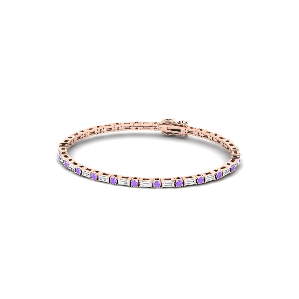 14k Rose Gold Amethyst SYLVIE Bracelet Stralende