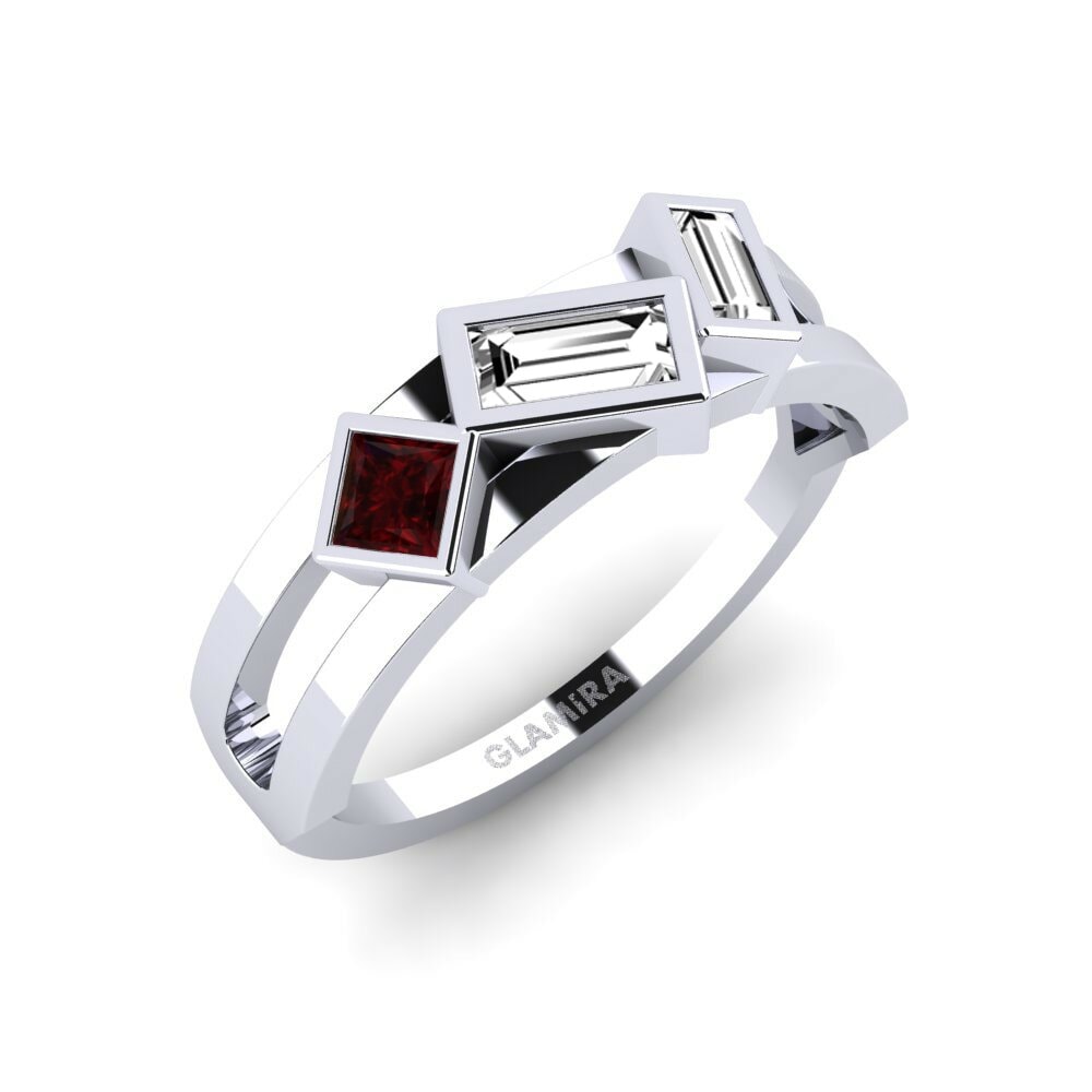 950 Platinum Garnet Ring Ondangwa