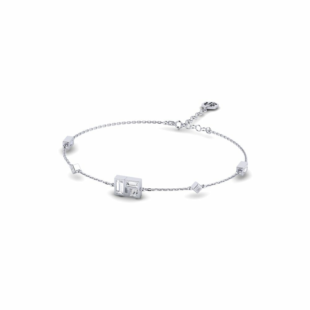 950 Platinum Lab Grown Diamond Women's Bracelet Quthing