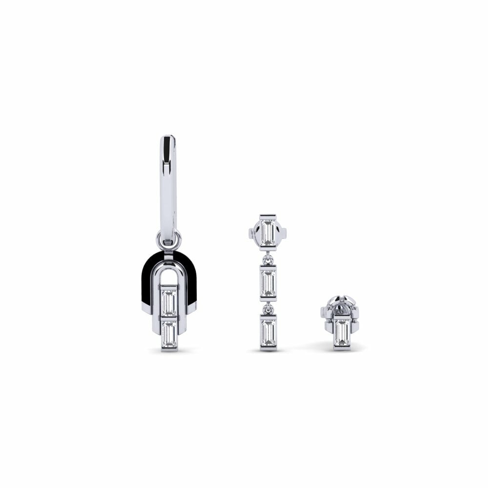 950 Platinum Lab Grown Diamond Women's Earring Therain - SET