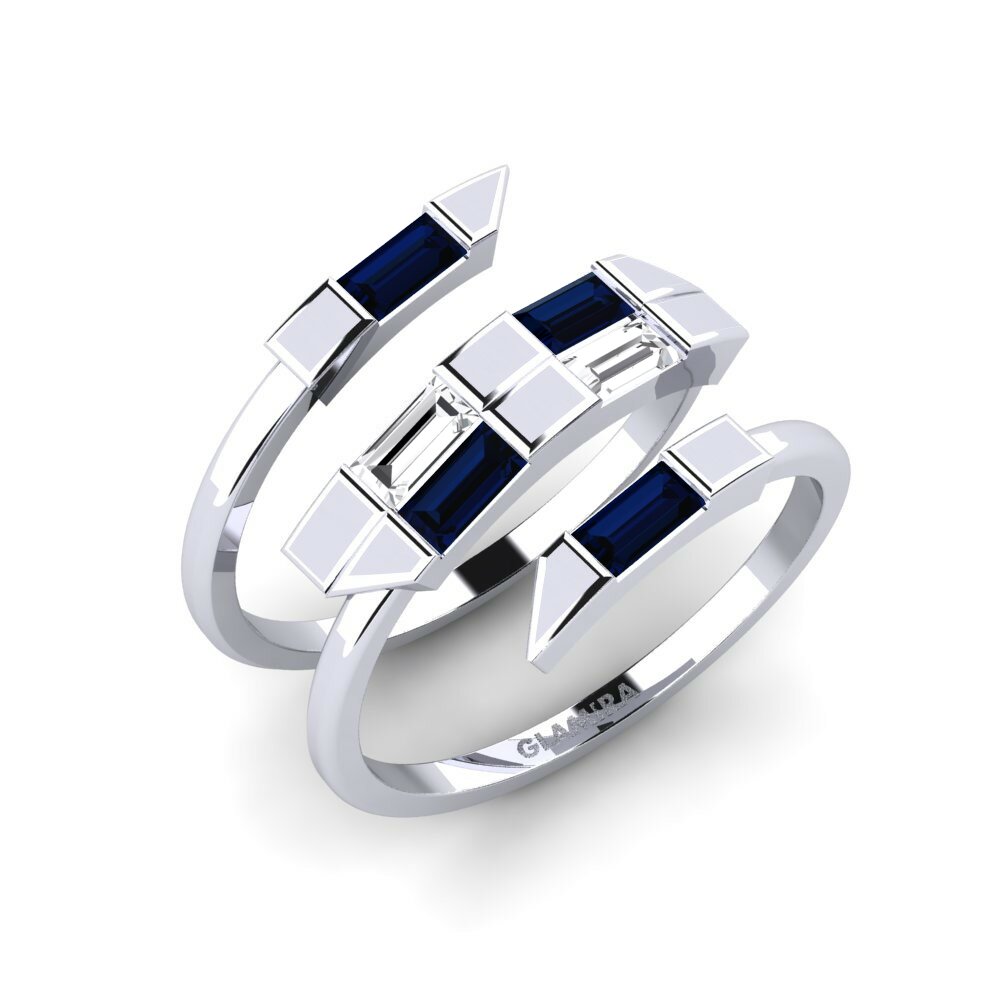 950 Platinum Sapphire Ring Umgca