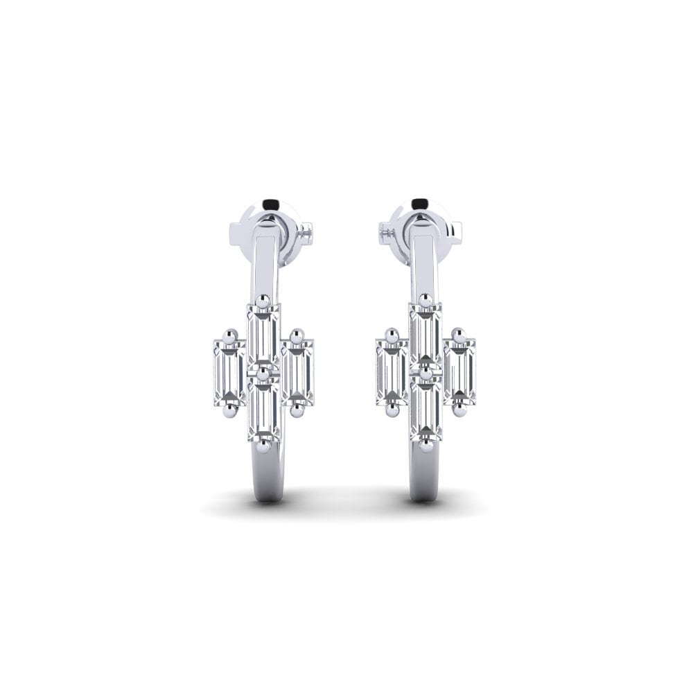950 Platinum Lab Grown Diamond Women's Earring Unjustified