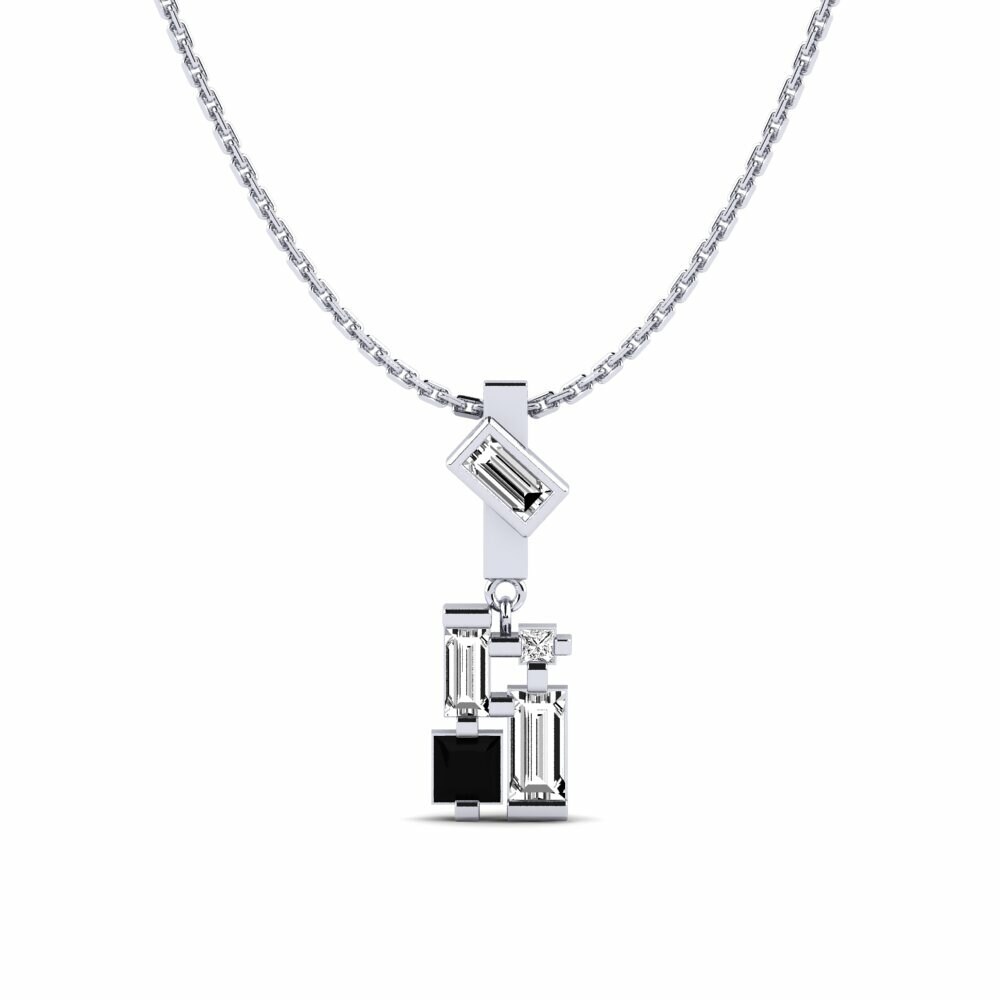 950 Platinum Black Onyx Women's Pendant Vimeta