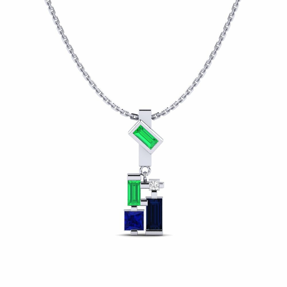 950 Platinum Sapphire Women's Pendant Vimeta
