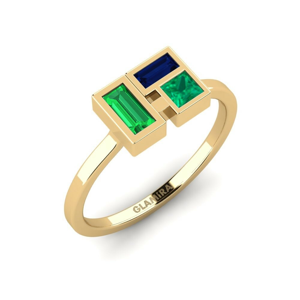 9k Yellow Gold Emerald Ring Wajir