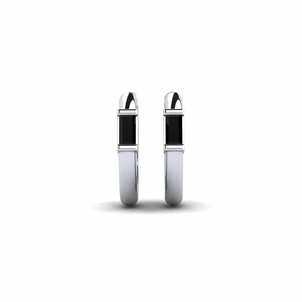 950 Platinum Black Onyx Women's Earring Wirtualny