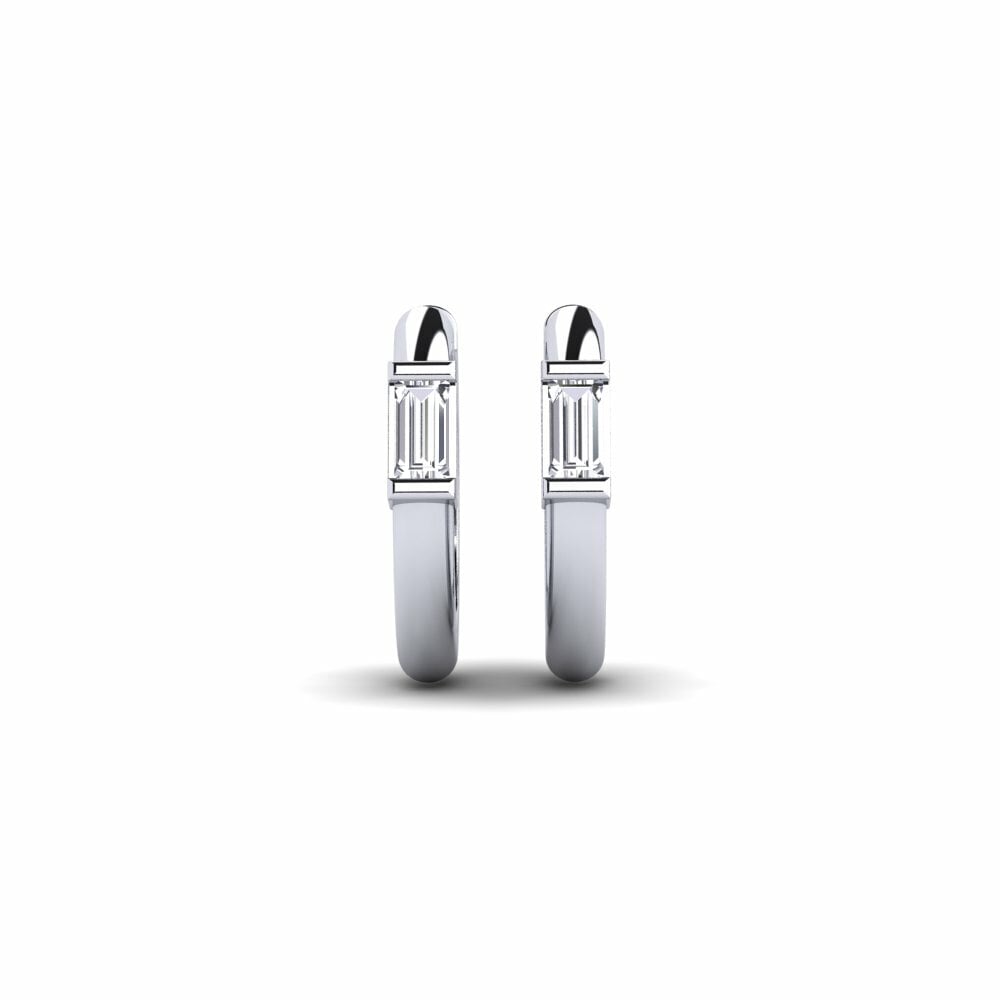950 Platinum Lab Grown Diamond Women's Earring Wirtualny