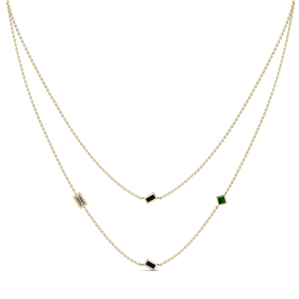 Zircônia Verde Colares Feminino Awka