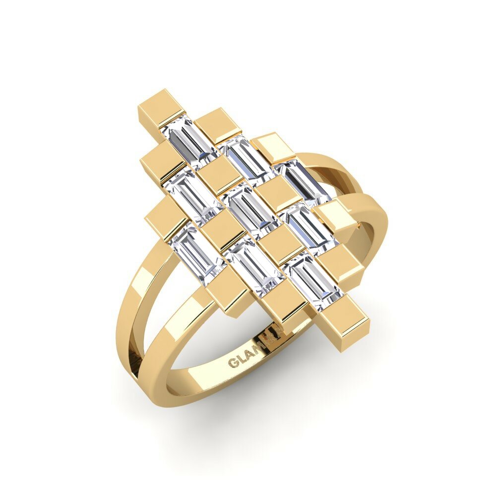 9k Yellow Gold Lab Grown Diamond Ring Fliwo
