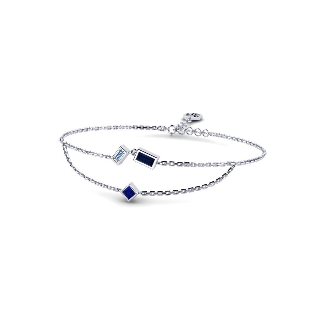 950 Platinum Sapphire Women's Bracelet Karasburg