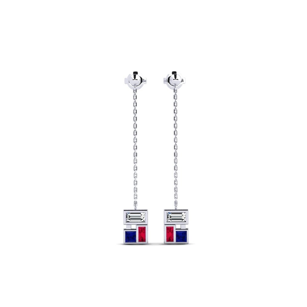 14k White Gold Women's Earring Karonga