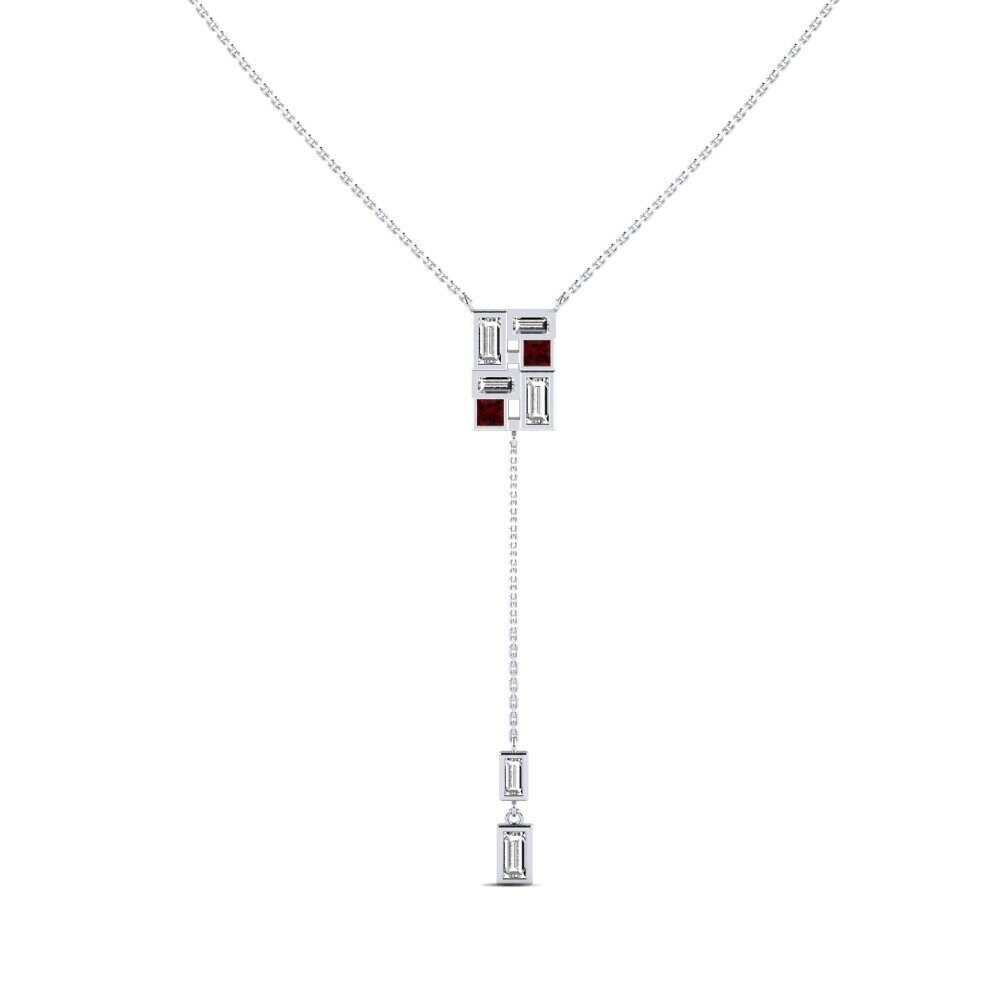 950 Platinum Garnet Women's Necklace Kasungu