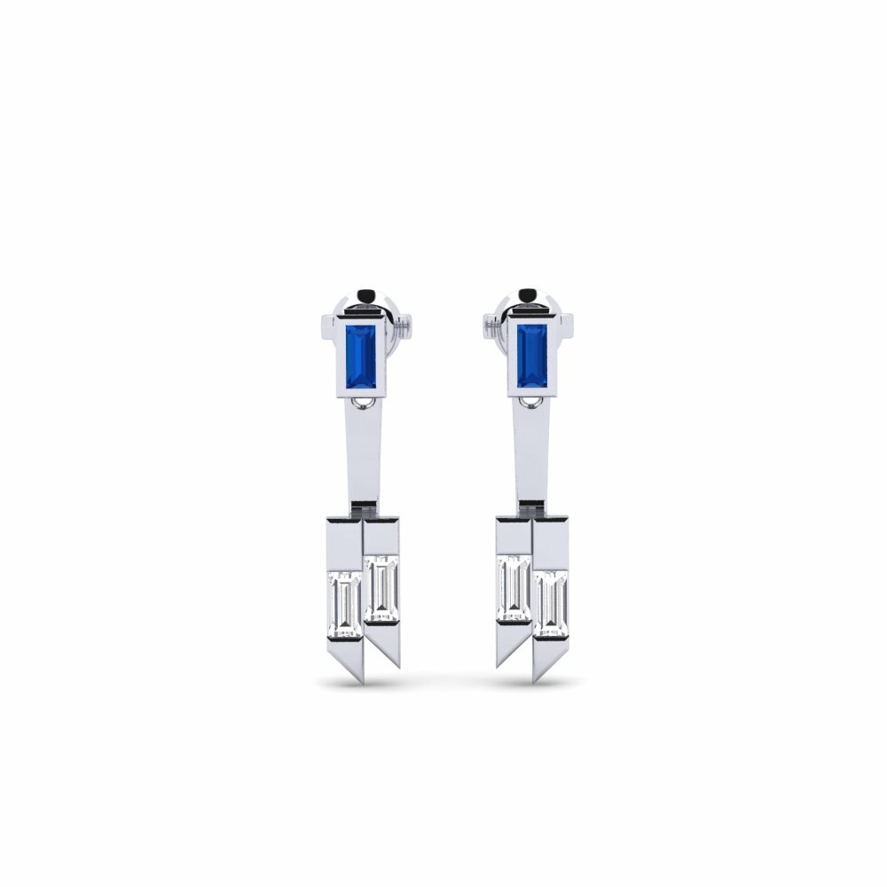sapphire-zirconia Anting-anting wanita Linhas