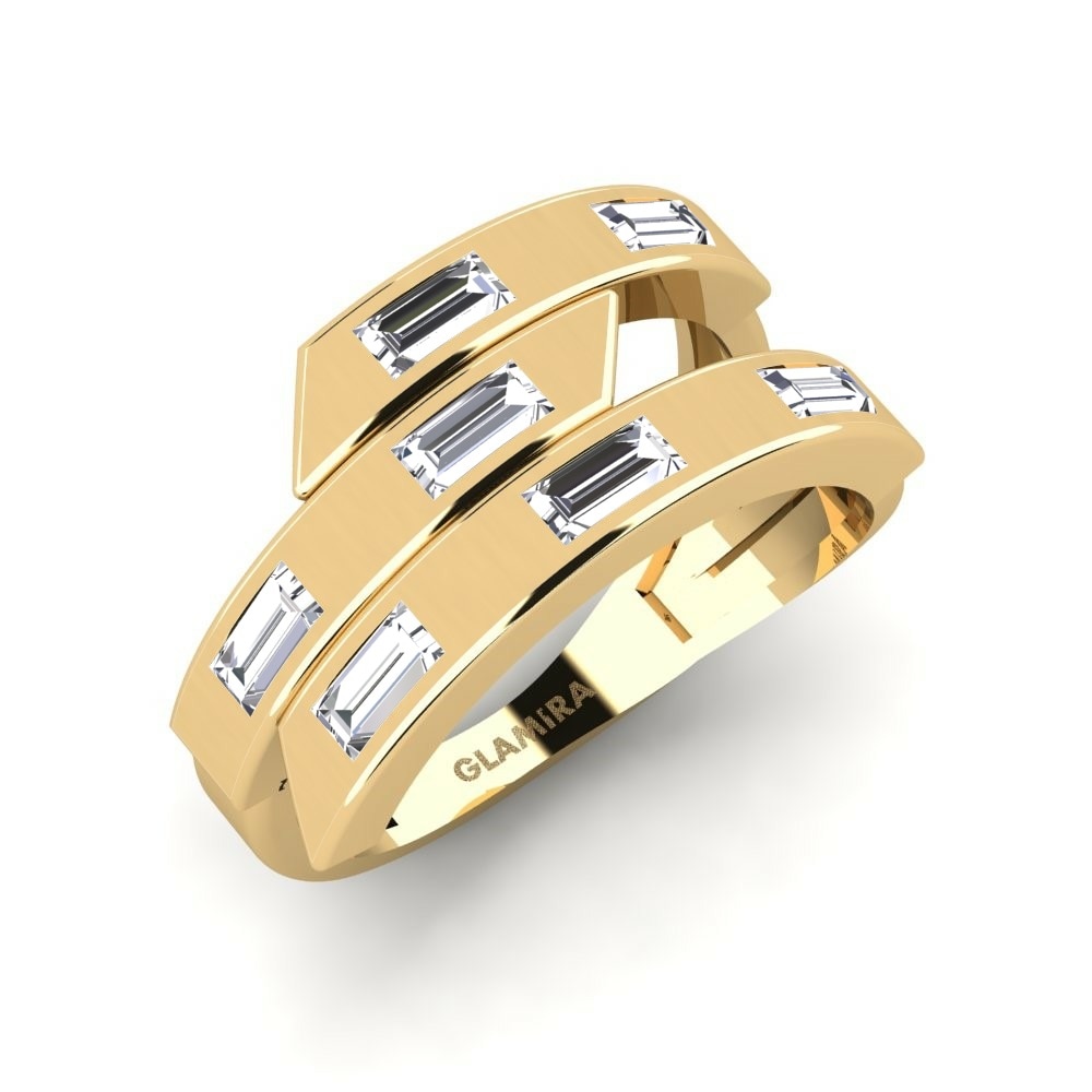 9k Yellow Gold Lab Grown Diamond Engagement Ring Linie