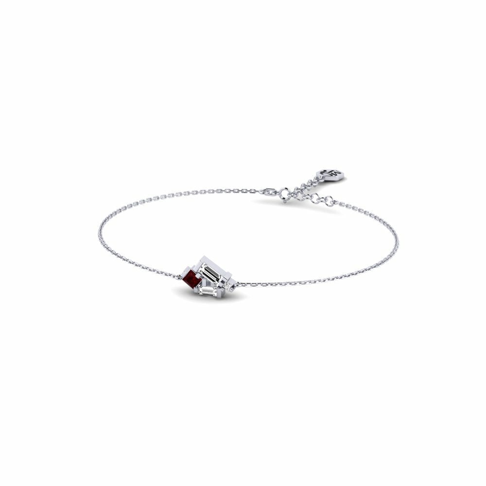 950 Platinum Garnet Women's Bracelet Maputsoe