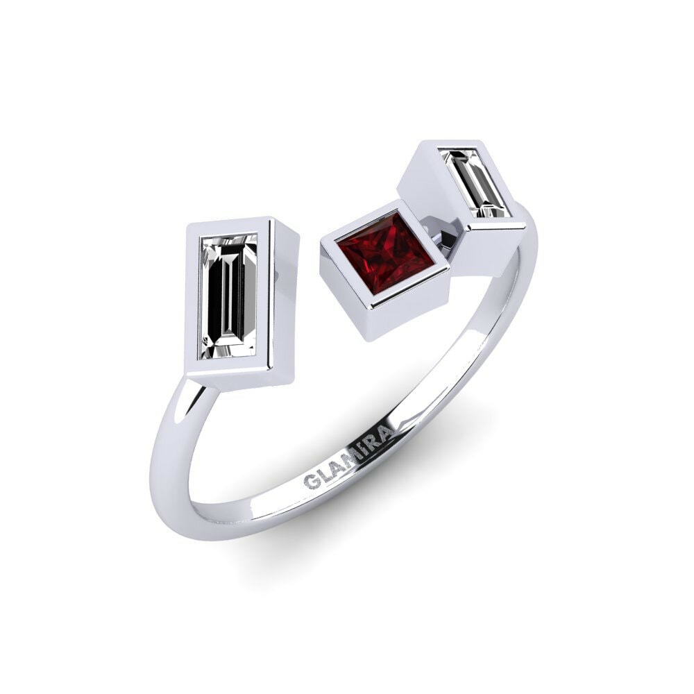 950 Platinum Garnet Ring Mariental