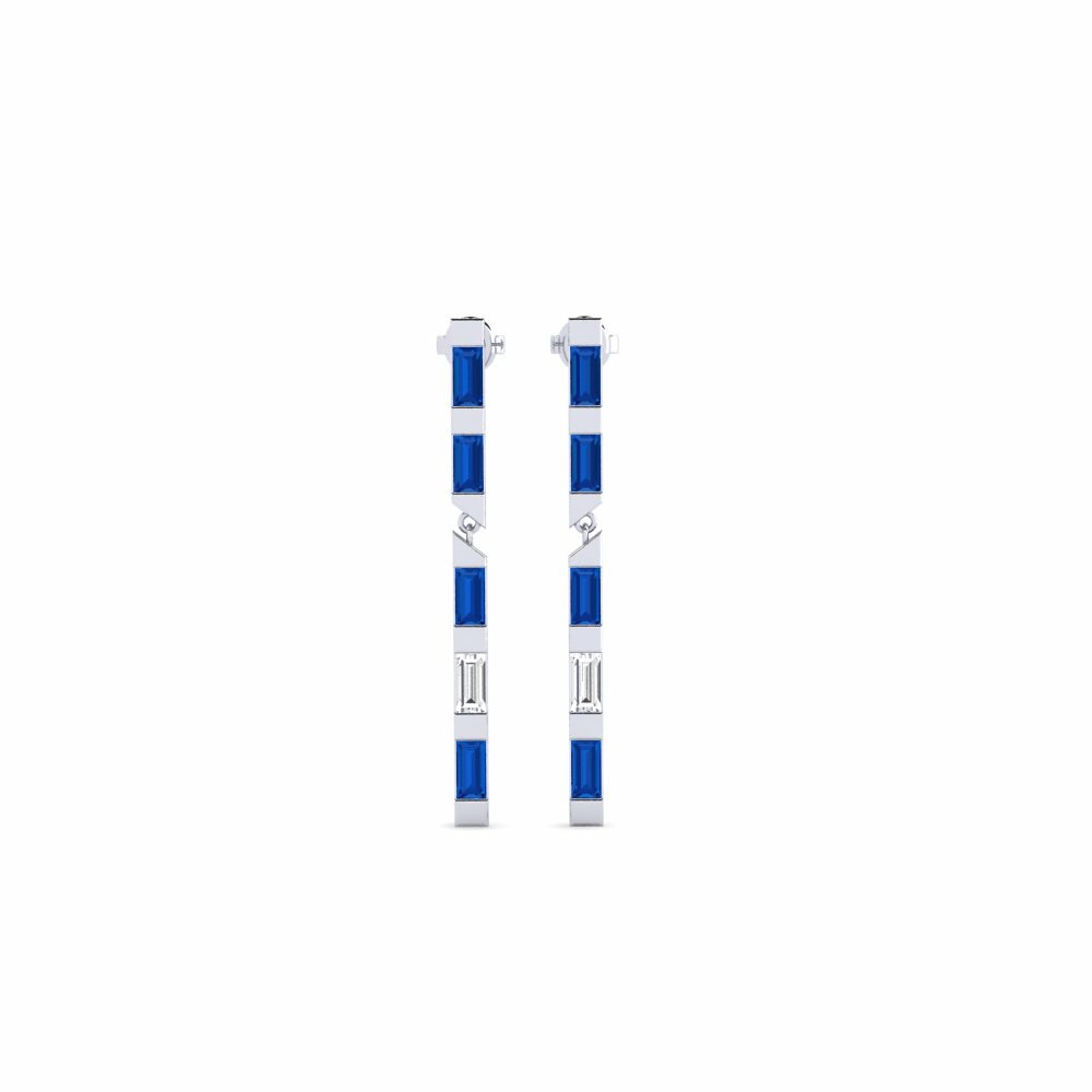 sapphire-zirconia Anting-anting wanita Methaladi