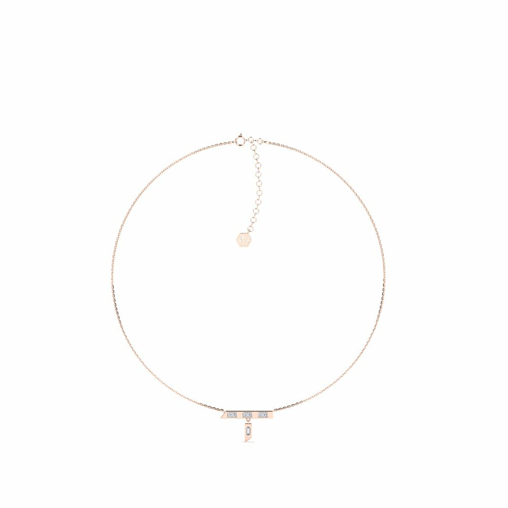 Vàng Hồng 18K Kim Cương Nhân Tạo Dây chuyền choker nữ Miedineba