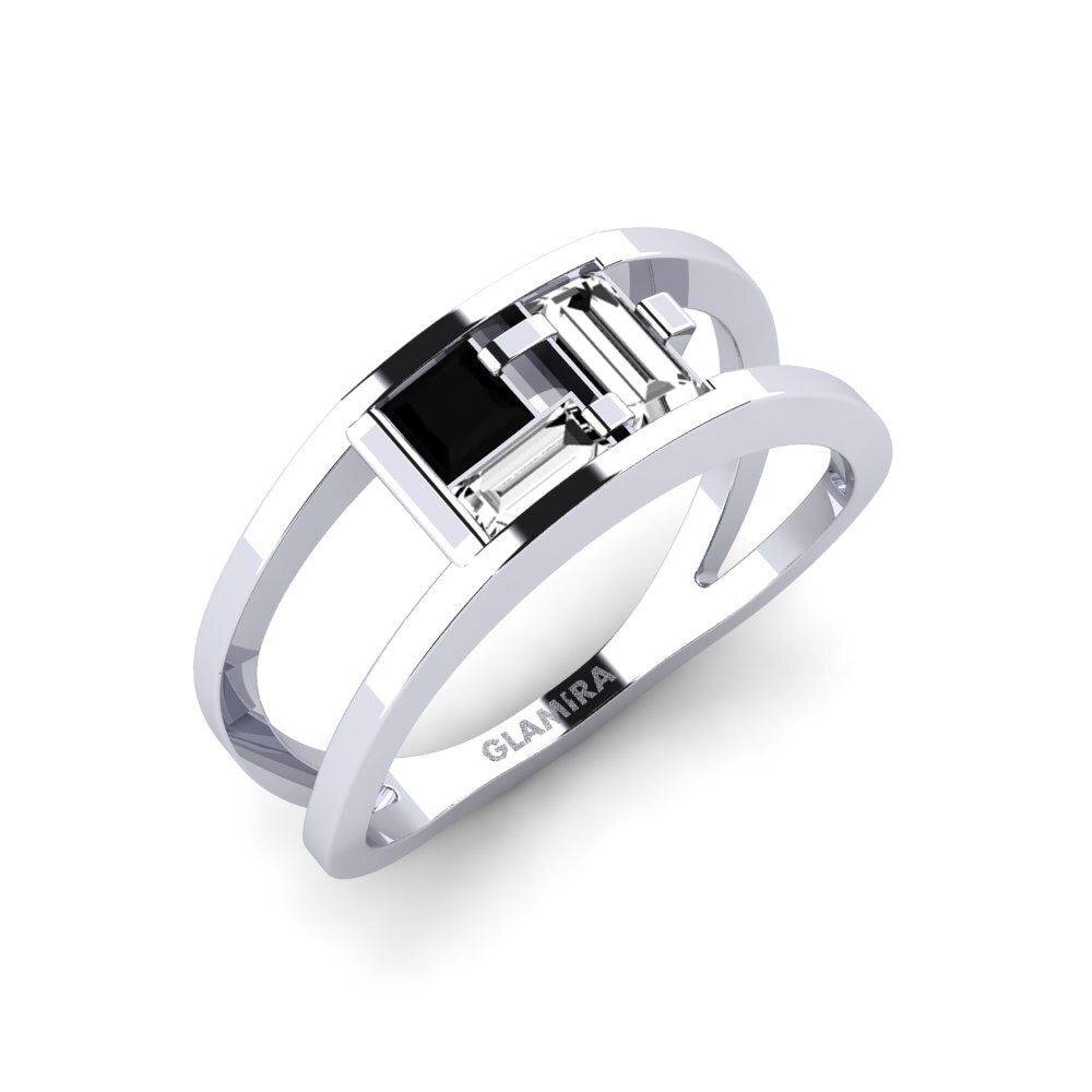 950 Platinum Black Onyx Ring Abaokoro