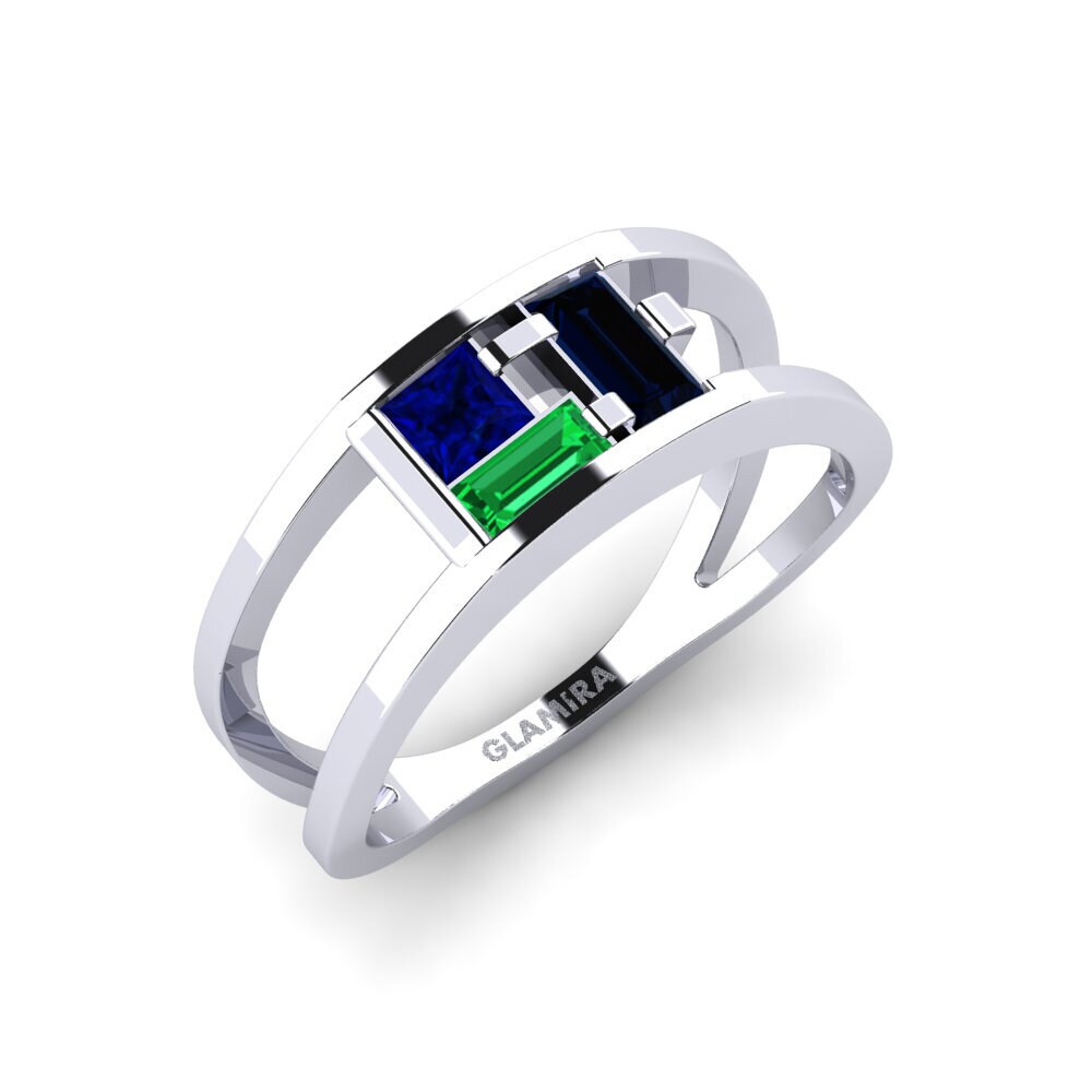 950 Platinum Sapphire Ring Abaokoro