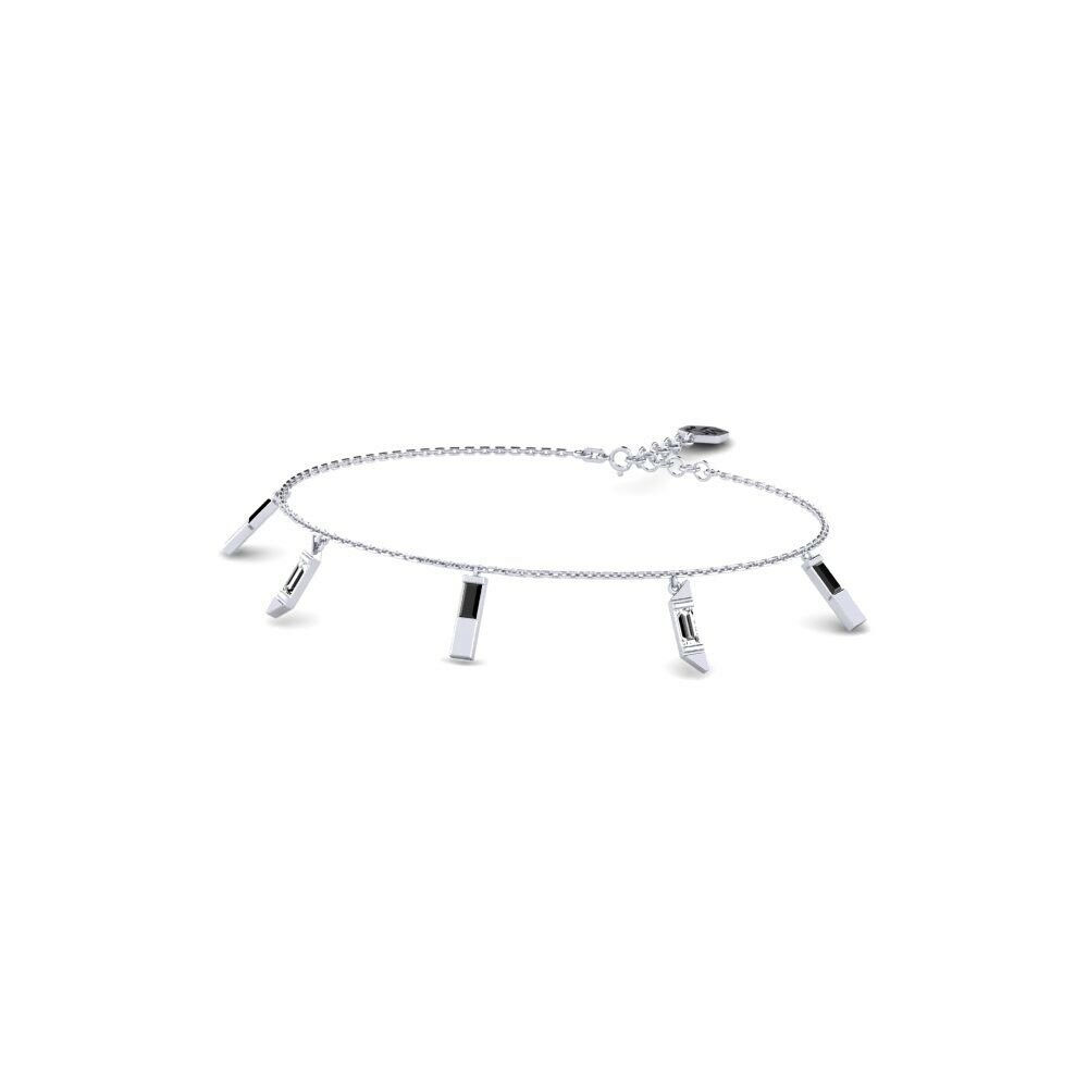 950 Platinum Black Onyx Women's Bracelet Atathya