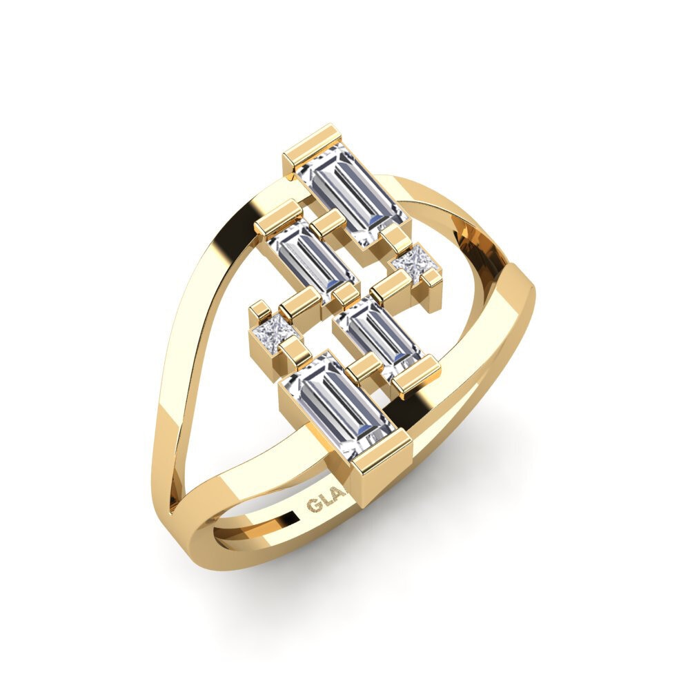 9k Yellow Gold Lab Grown Diamond Ring Bikenibeu