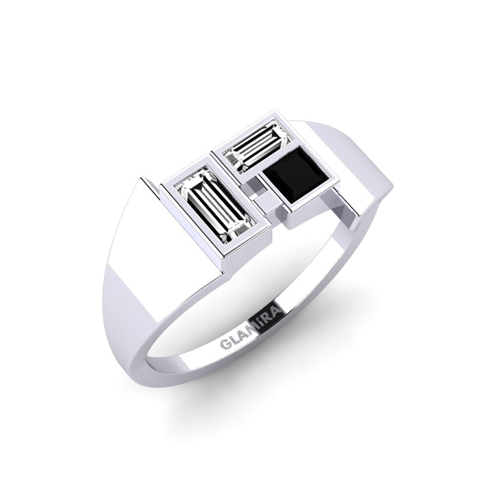 950 Platinum Black Onyx Ring Buariki