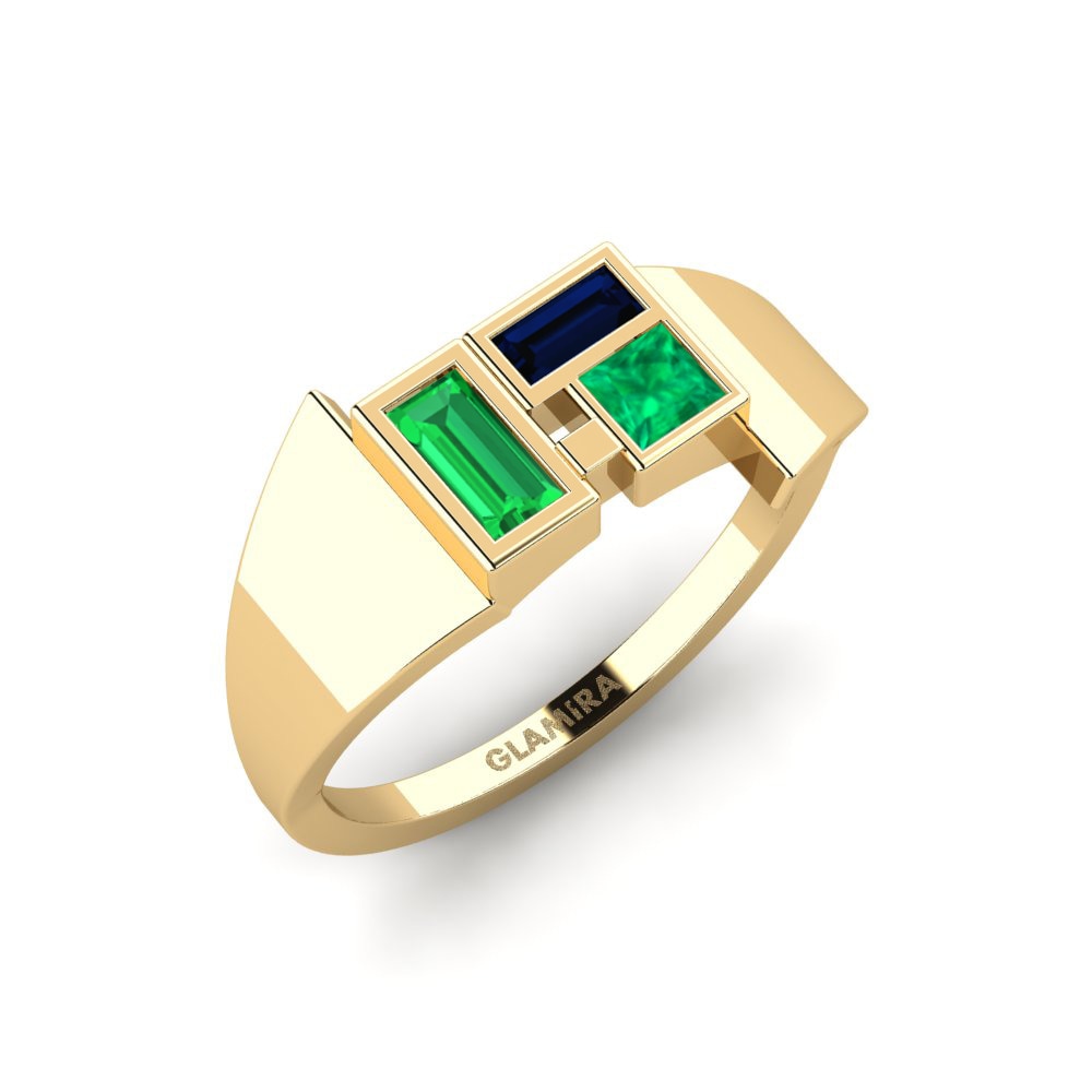 9k Yellow Gold Emerald Ring Buariki