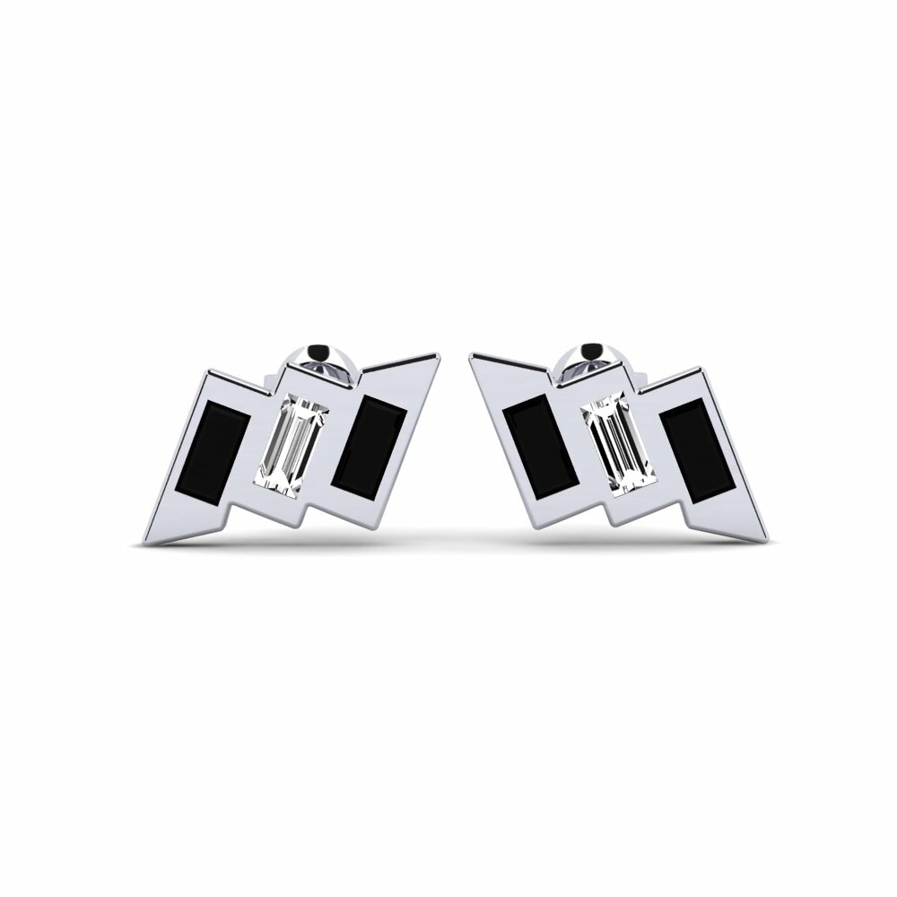 950 Platinum Black Onyx Women's Earring Jooned
