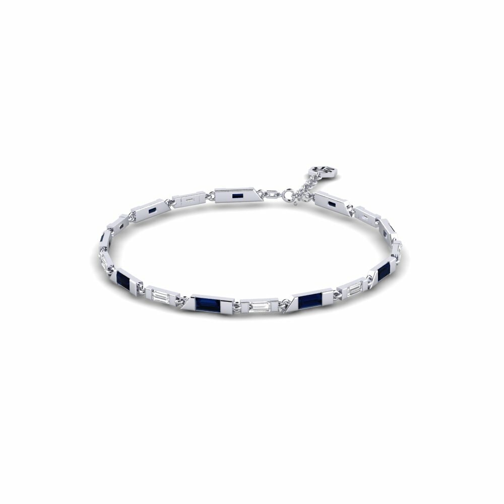 950 Platinum Sapphire Women's Bracelet Khadadka