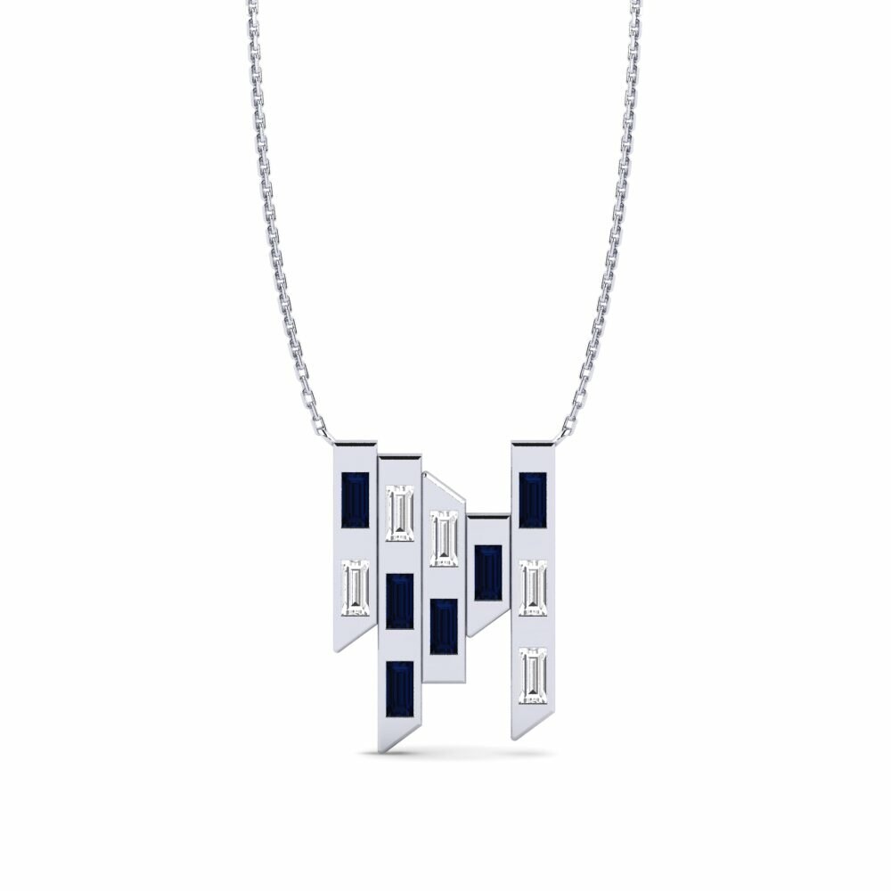 950 Platinum Sapphire Women's Necklace Linjer