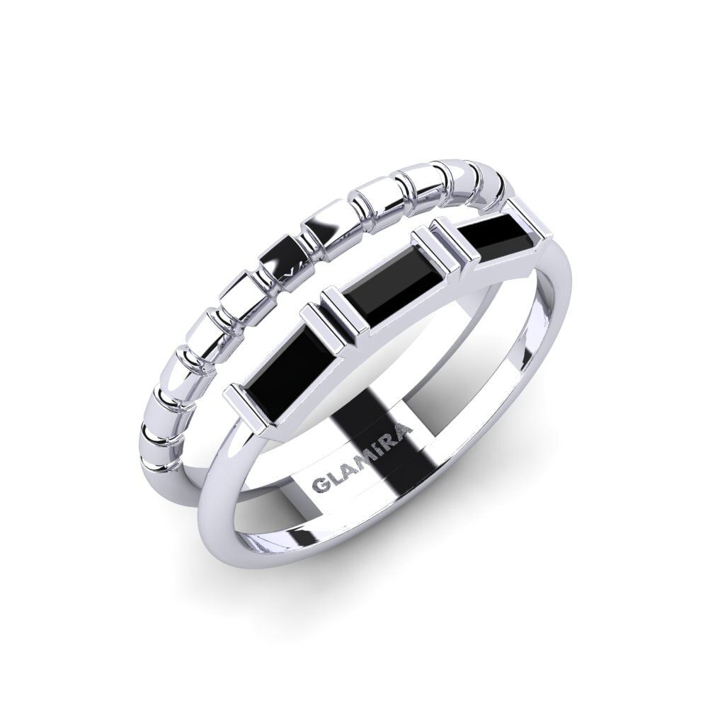 950 Platinum Black Onyx Ring Livenne